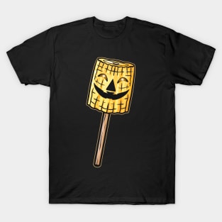 Evil Jack O Lantern Corn Lollipop Halloween T-Shirt